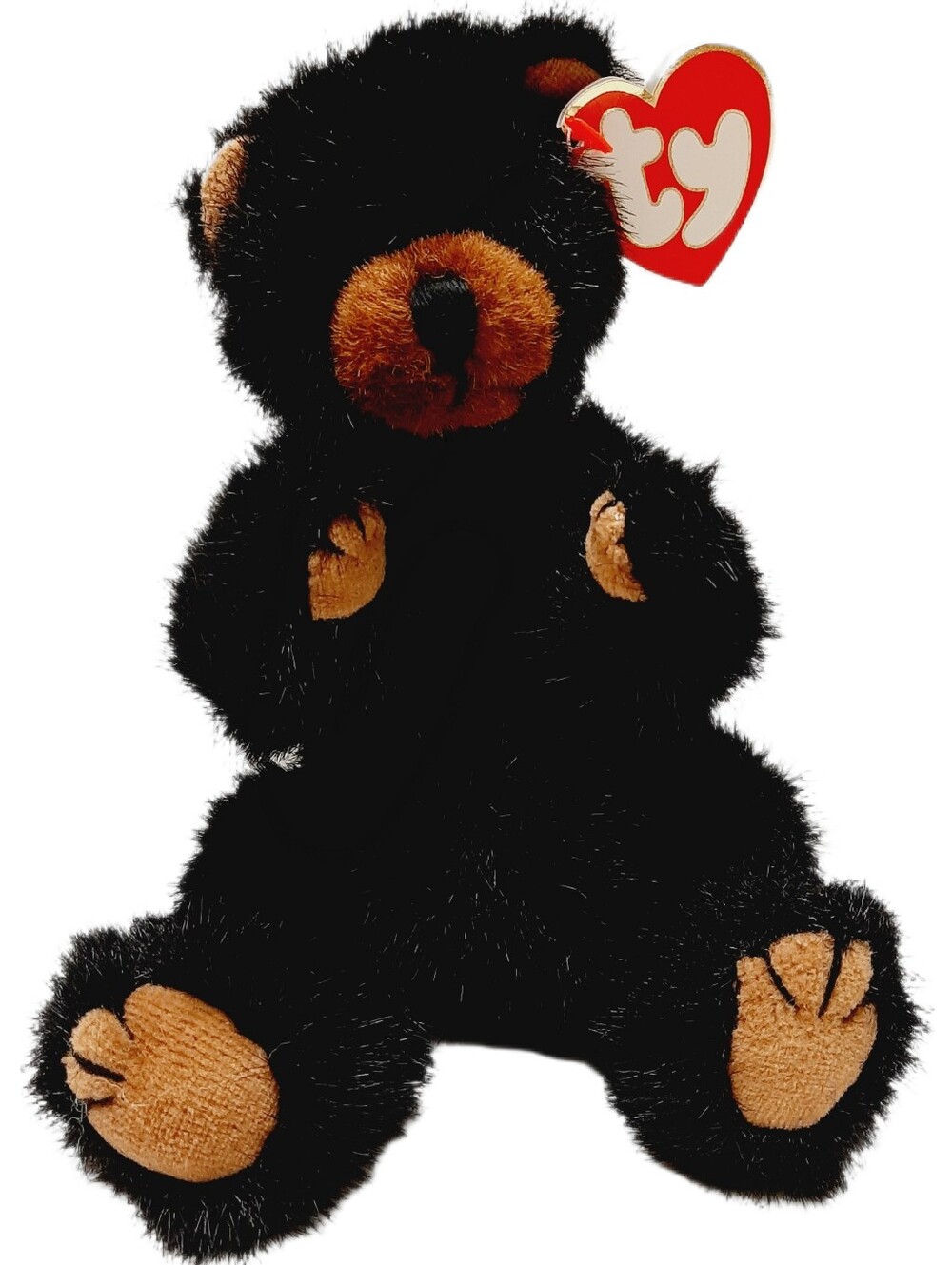 🍒 Vintage Ty Attic Treasures Ivan Black Bear Jointed Plush Stuffed 1993 Toy VTG